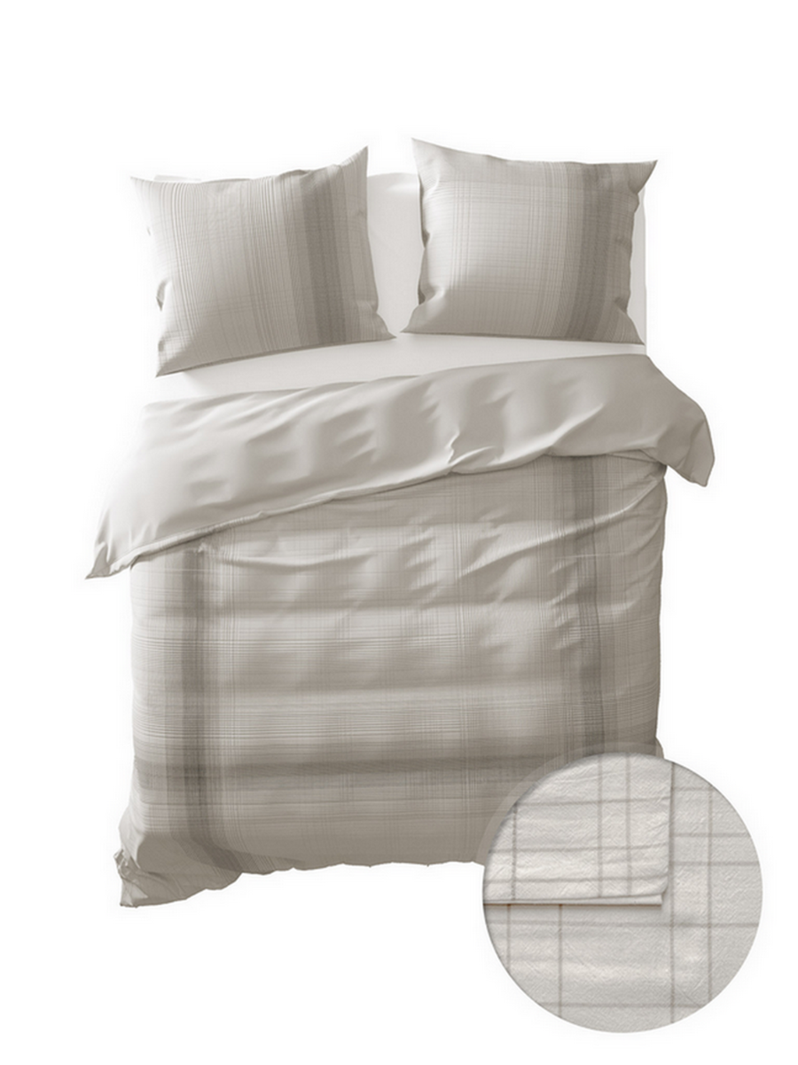 Yellow Dekbedovertrek Perkal katoen Kagusa - off white 200x200/220cm