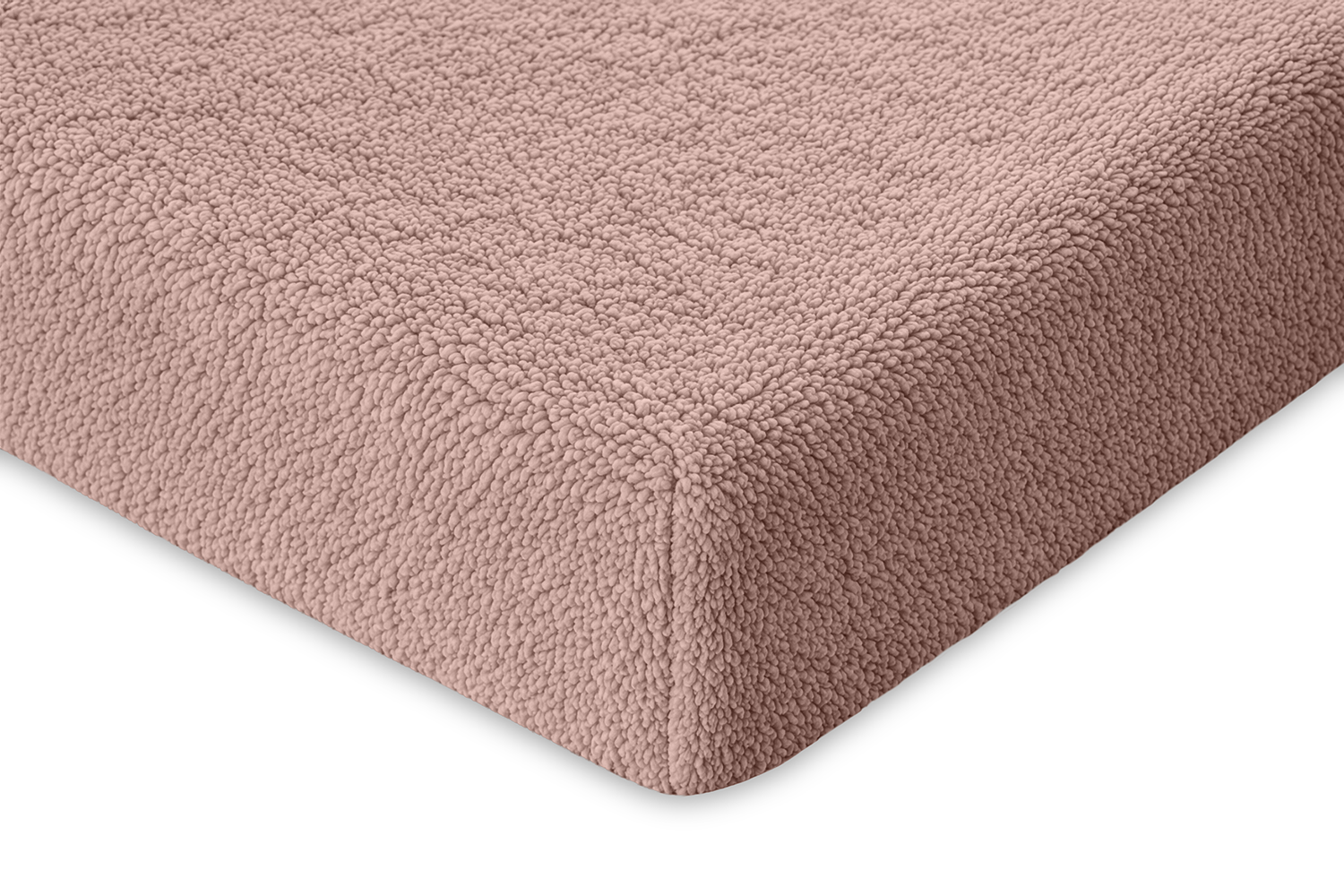 Eleganzzz Hoeslaken Teddy Pluche 35cm Hoekhoogte - light pink