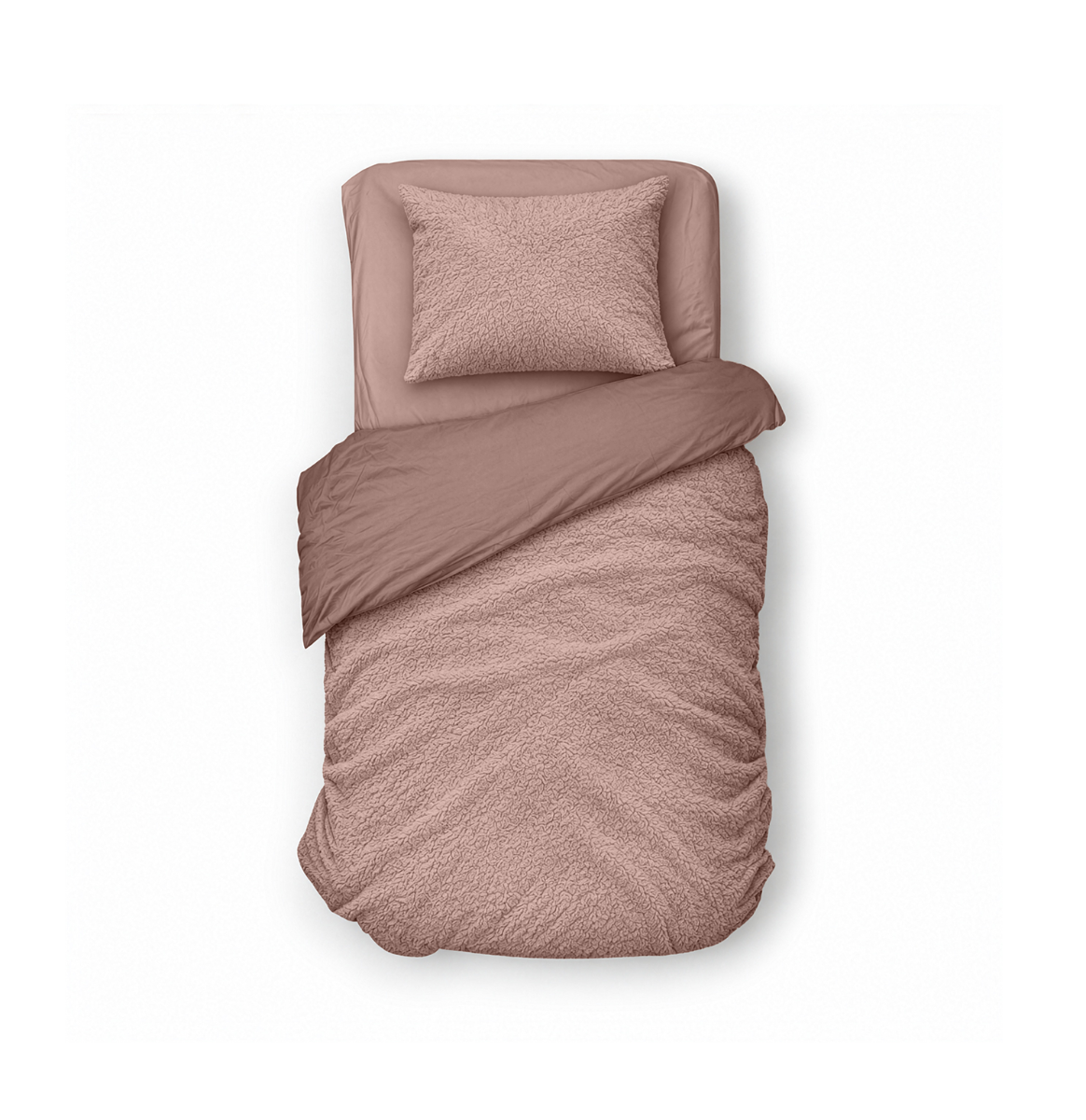 Eleganzzz Dekbedovertrek Teddy Pluche - light pink 140x200/220cm