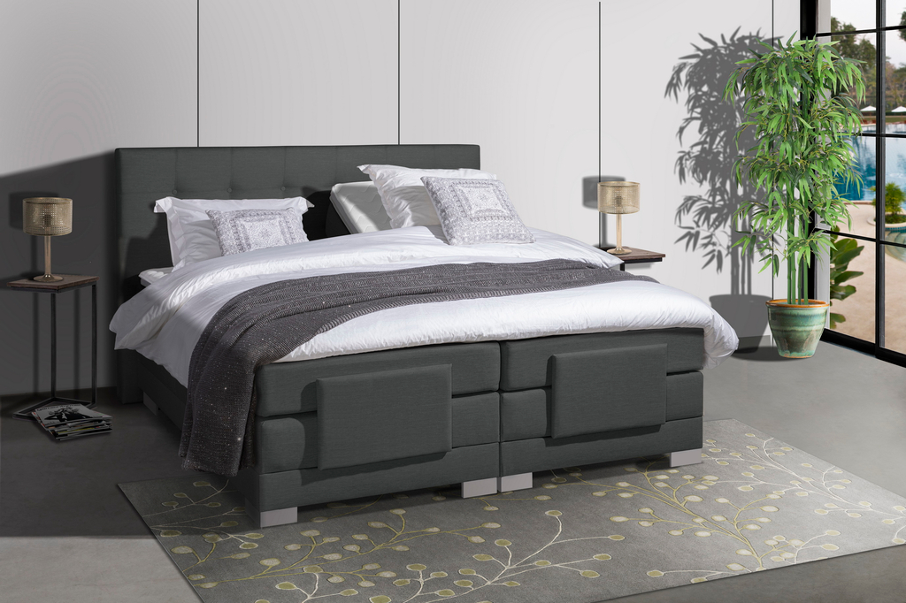 Mörgenn Elektrische Boxspring Nauplion Compleet - antraciet 160x200cm