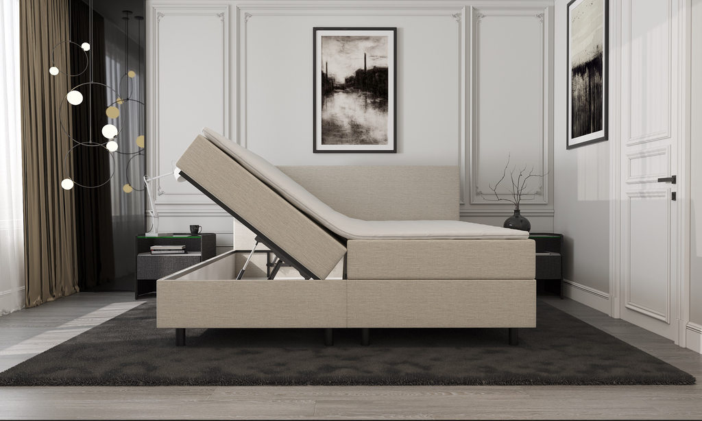 Mörgenn Opberg Boxspring - beige 160x200