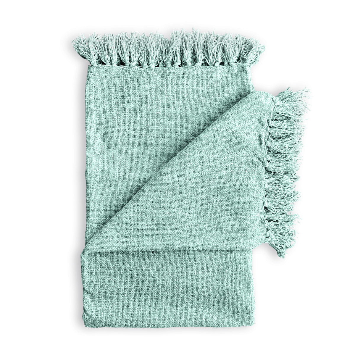 Zo Home Flanel Fleece Plaid Ciniglia - mint green - 140x200