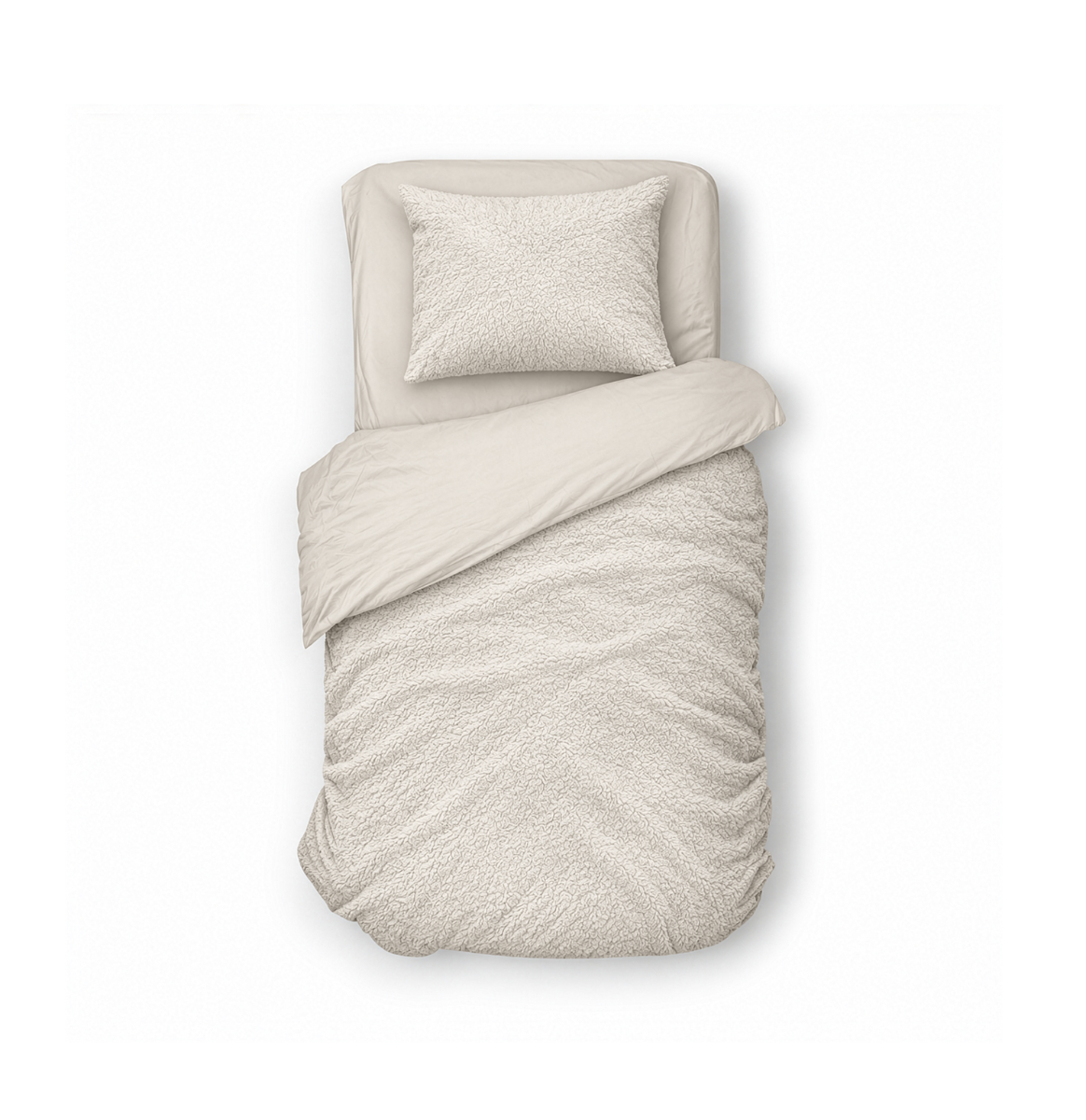 Eleganzzz Dekbedovertrek Teddy Pluche - off white 140x200/220cm