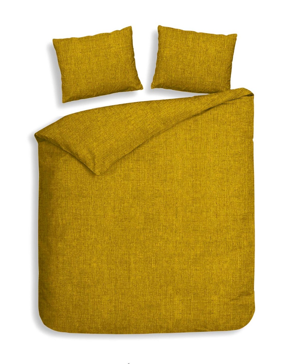 Heckett Lane Dekbedovertrek Flanel Franela - sunset gold 240x200/220cm