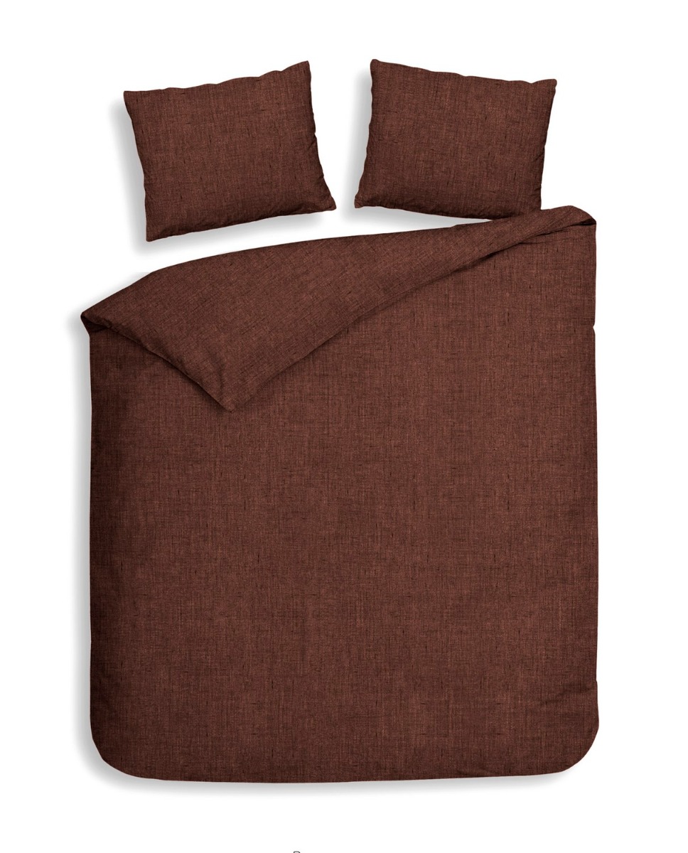 Heckett Lane Dekbedovertrek Flanel Franela - brandy brown 240x200/220cm