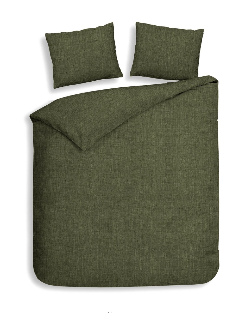 Heckett Lane Dekbedovertrek Flanel Franela - hunter green 240x200/220cm