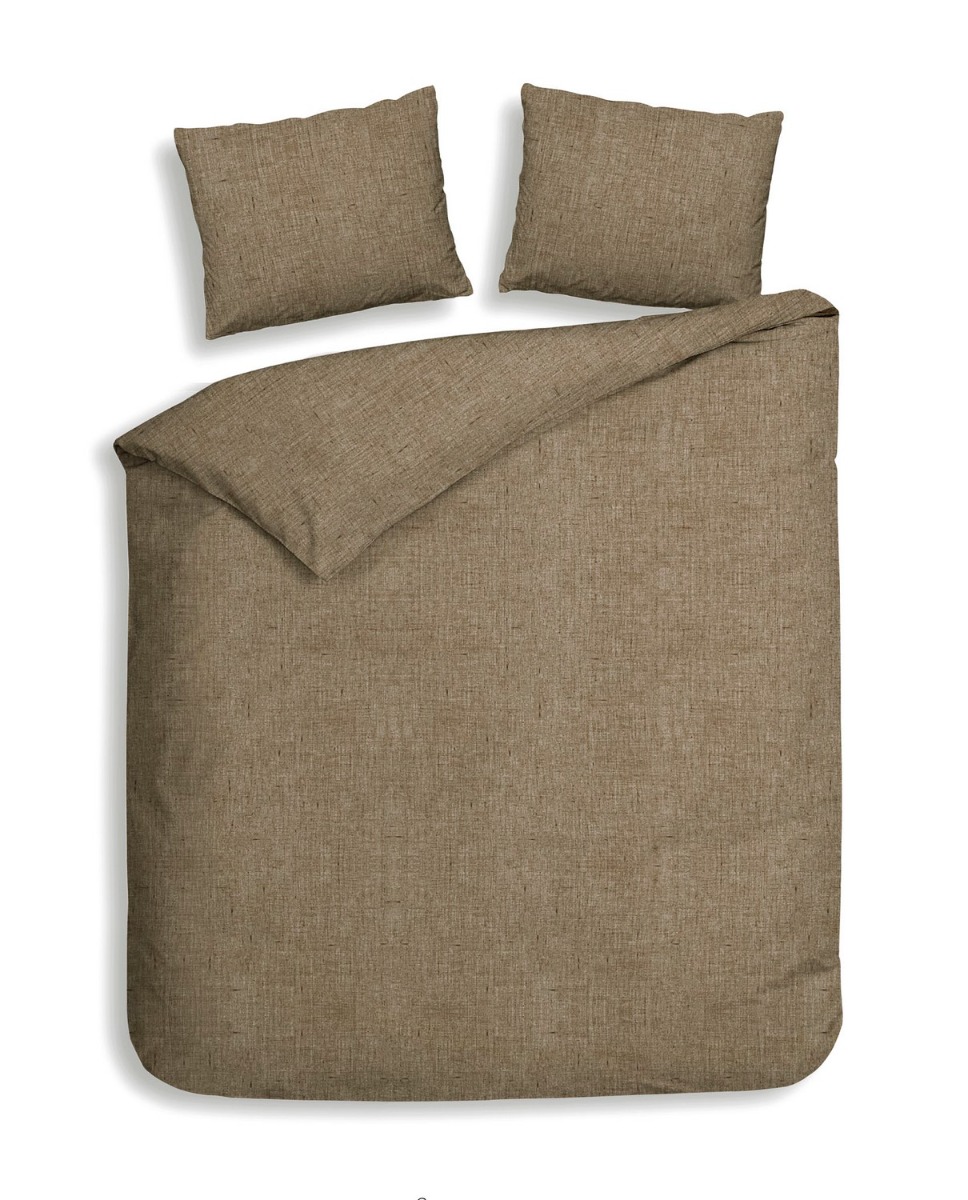 Heckett Lane Dekbedovertrek Flanel Franela - simply taupe 240x200/220cm
