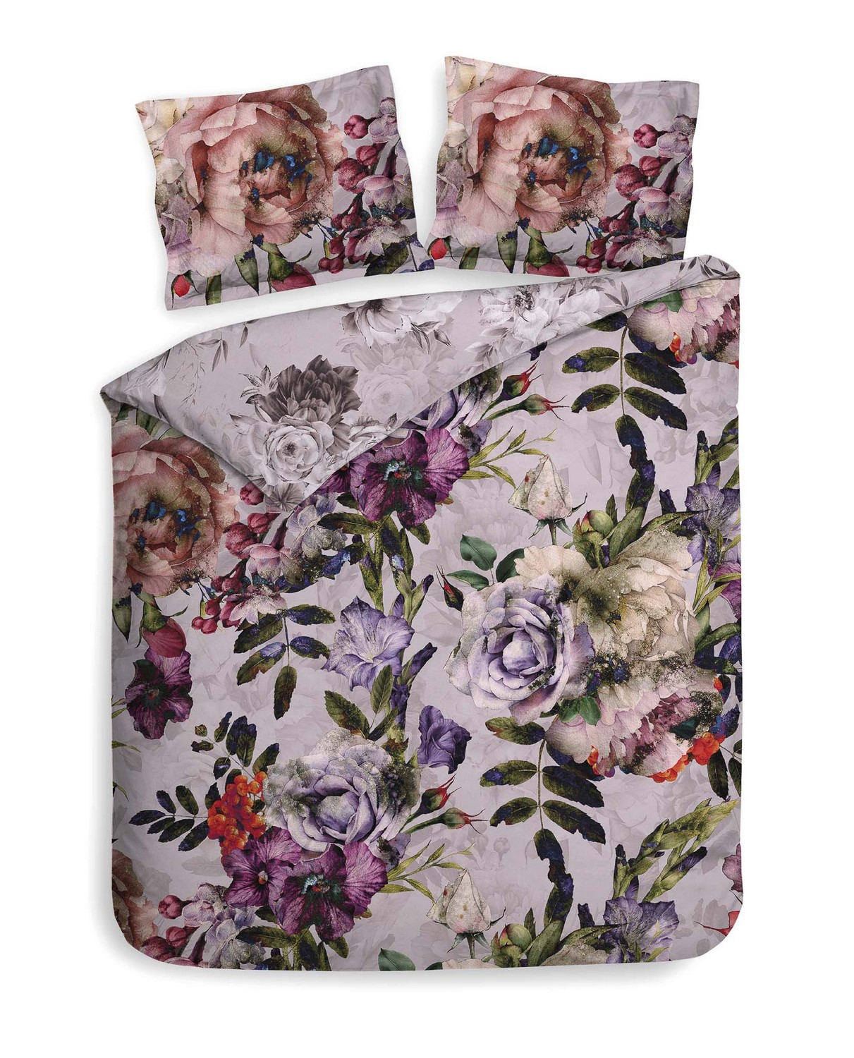 Heckett Lane Dekbedovertrek Katoen Satijn Samia - roze 240x200/220cm