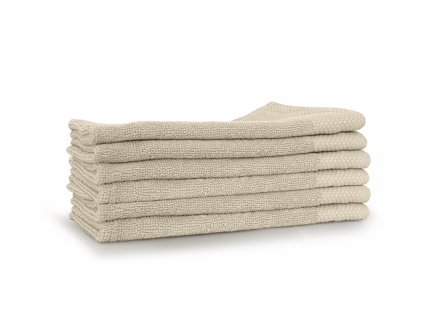 LINNICK Diamond Badstof Gastendoek 100% Katoen 30x50cm - sand - set van 6 LINNICK Diamond Badstof Gastendoek 100% Katoen 30x50cm - sand - set van 6