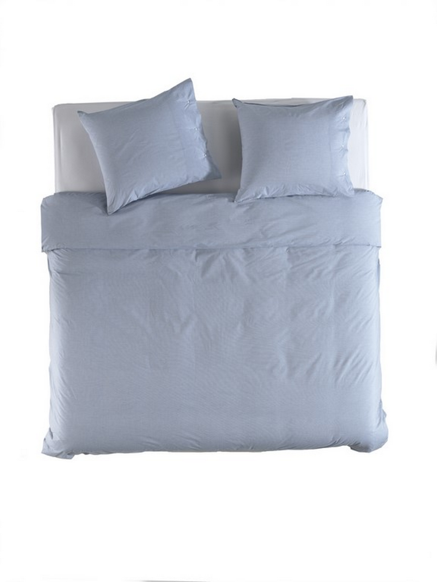 Yellow Dekbedovertrek Percale Bassano - sky blue