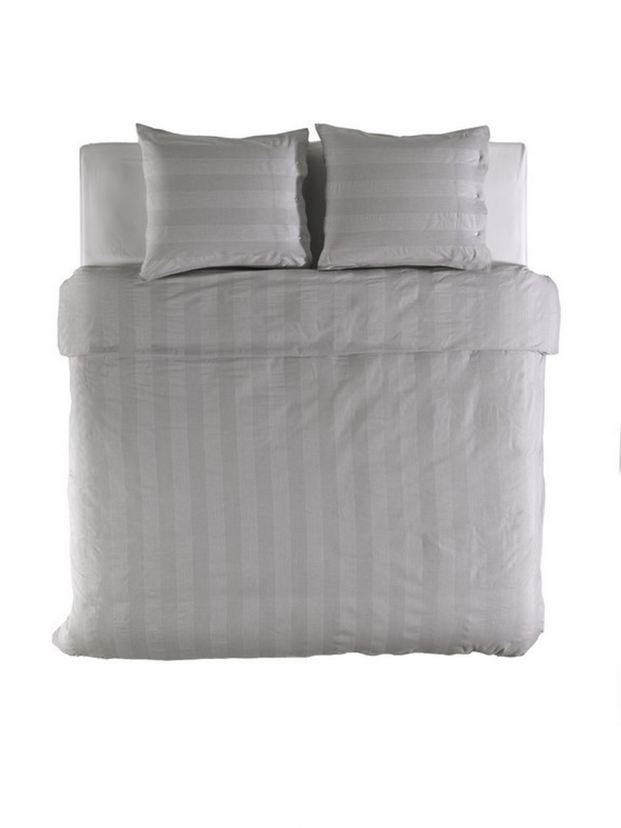 Yellow Dekbedovertrek Katoen Arrezo - vapor grey 140x200/220cm