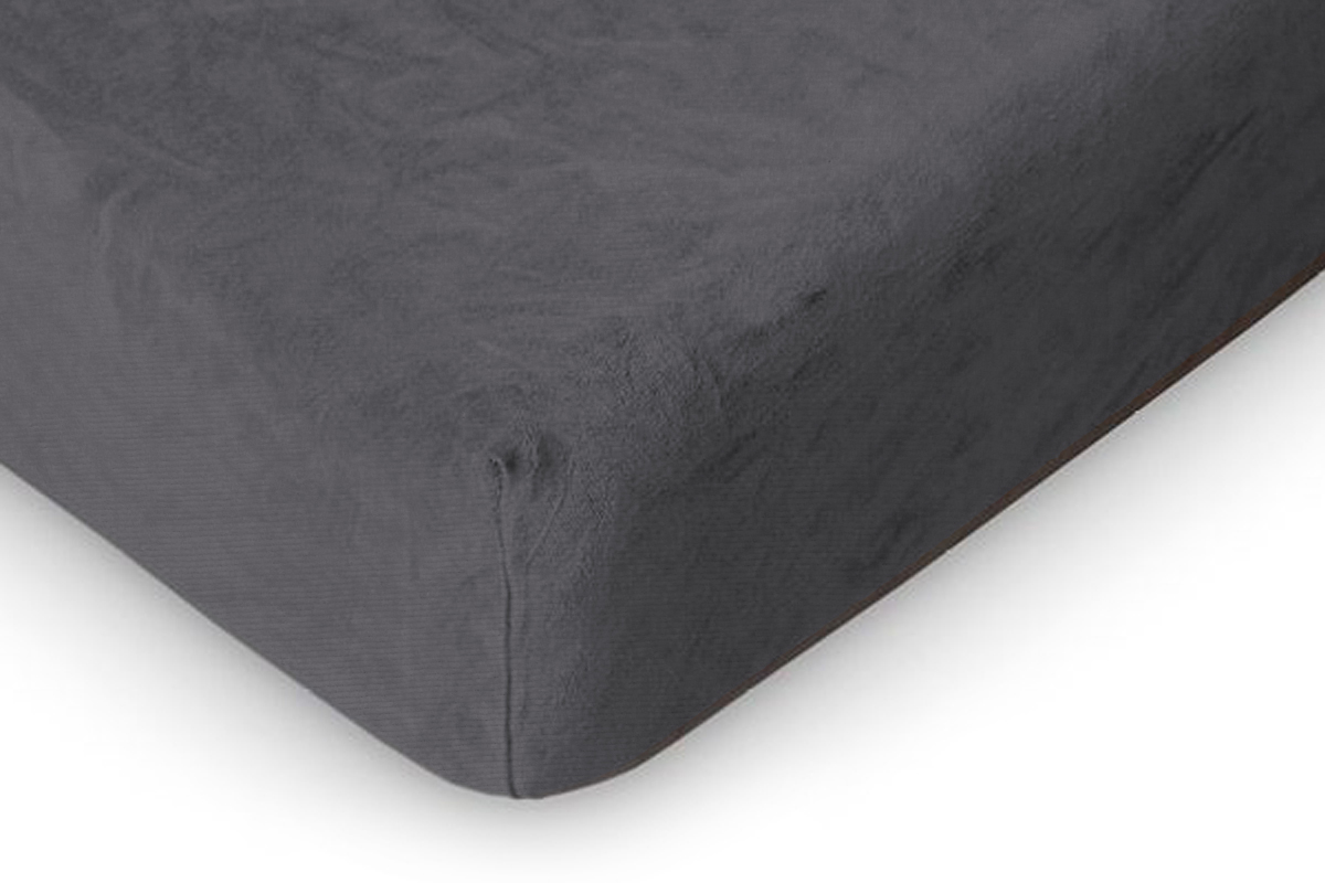 LINNICK Badstof Velours Topper Hoeslaken - anthracite