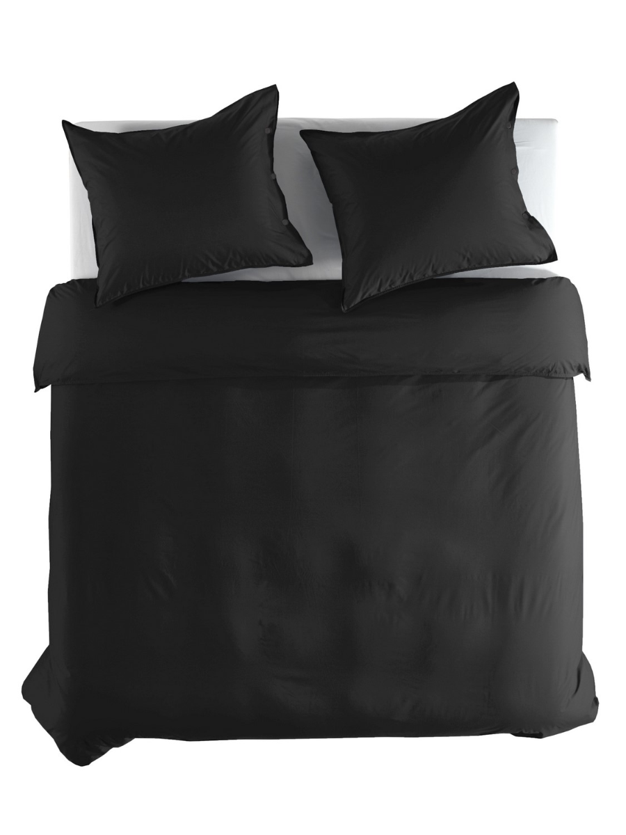 Yellow Dekbedovertrek Percale - volcano black 240x200/220cm