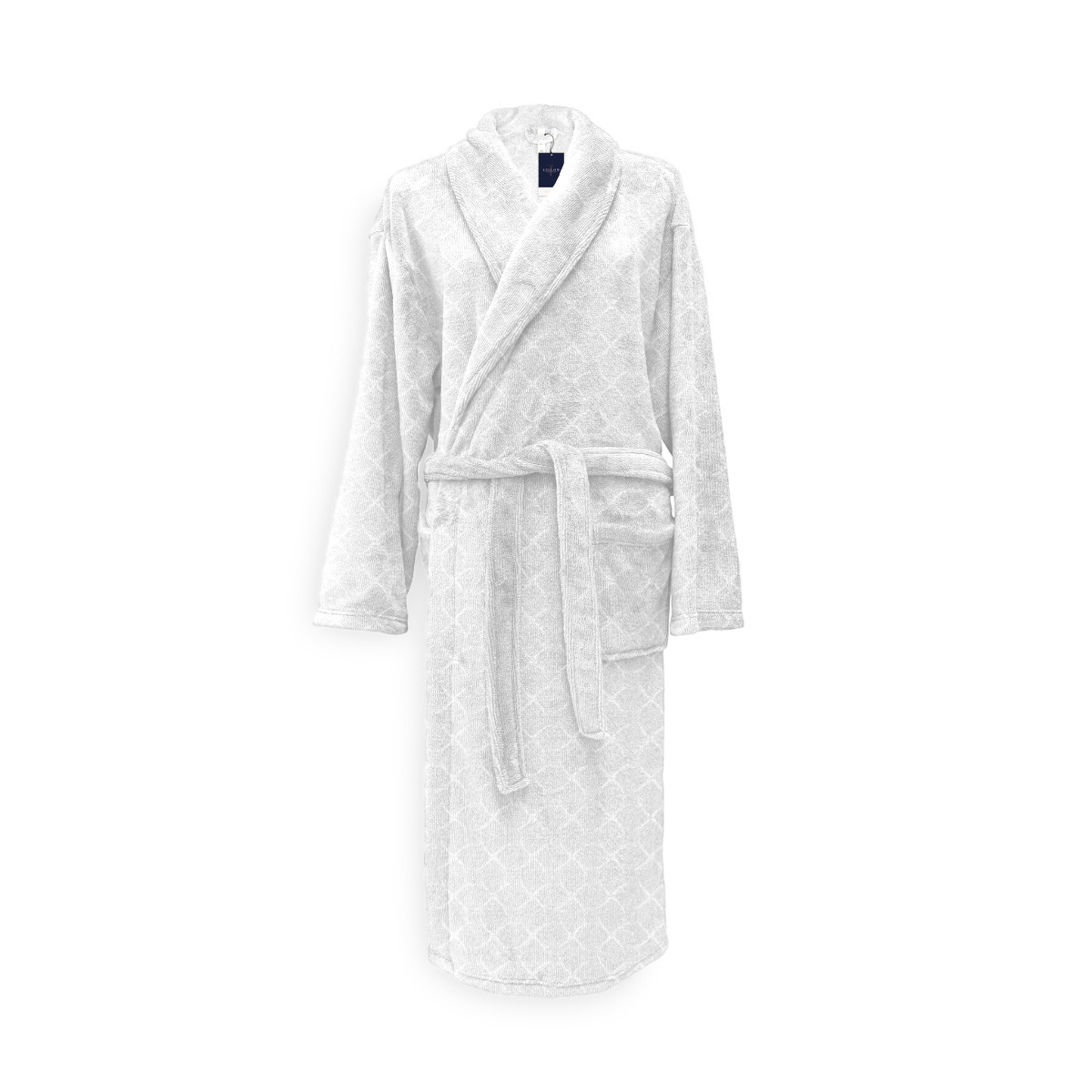 Yellow Fleece Badjas Rilievo - white