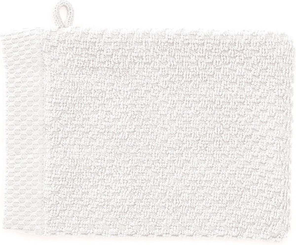 Heckett Lane Grant Washandjes 16x21cm Set van 3 - white