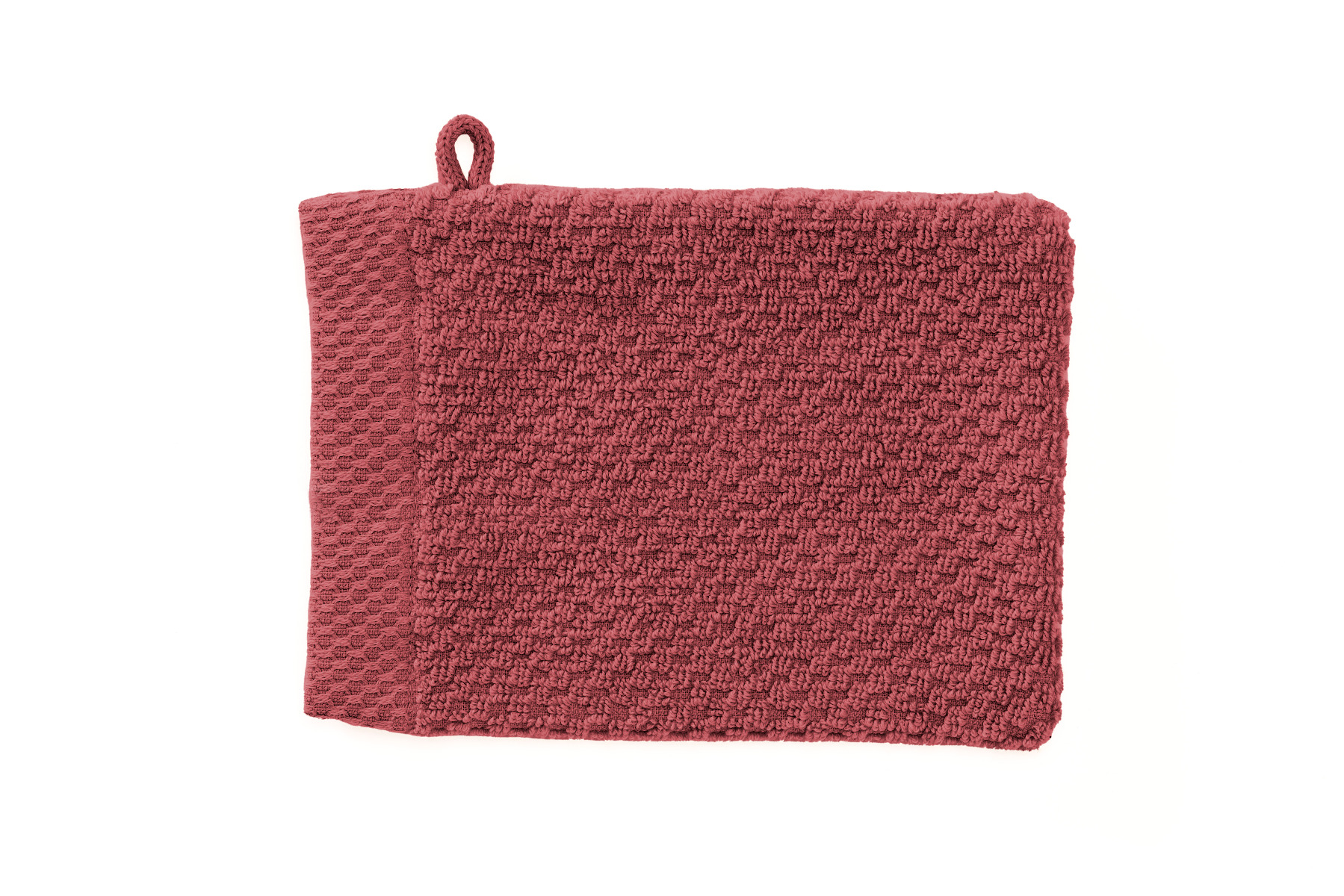Heckett Lane Grant Washandjes 16x21cm Set van 3 - spicy red