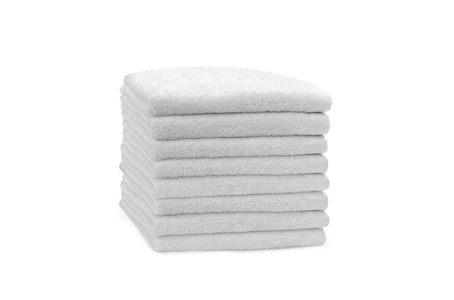 Eleganzzz Badstof Handdoek 100% Katoen 50x100cm - white - Set van 8