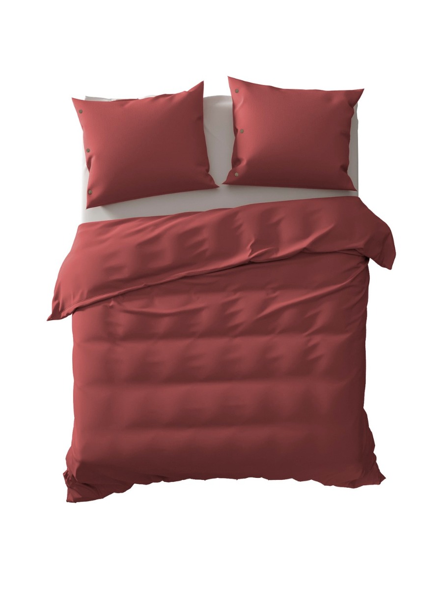 Yellow Dekbedovertrek Percale - spicy red 240x200/220cm