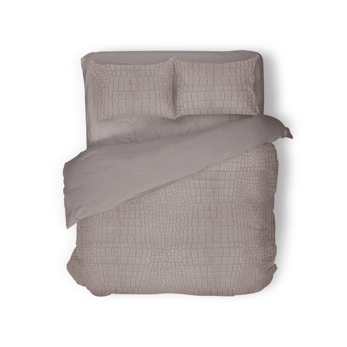 Eleganzzz Dekbedovertrek Micro Mink Crocodile - sand