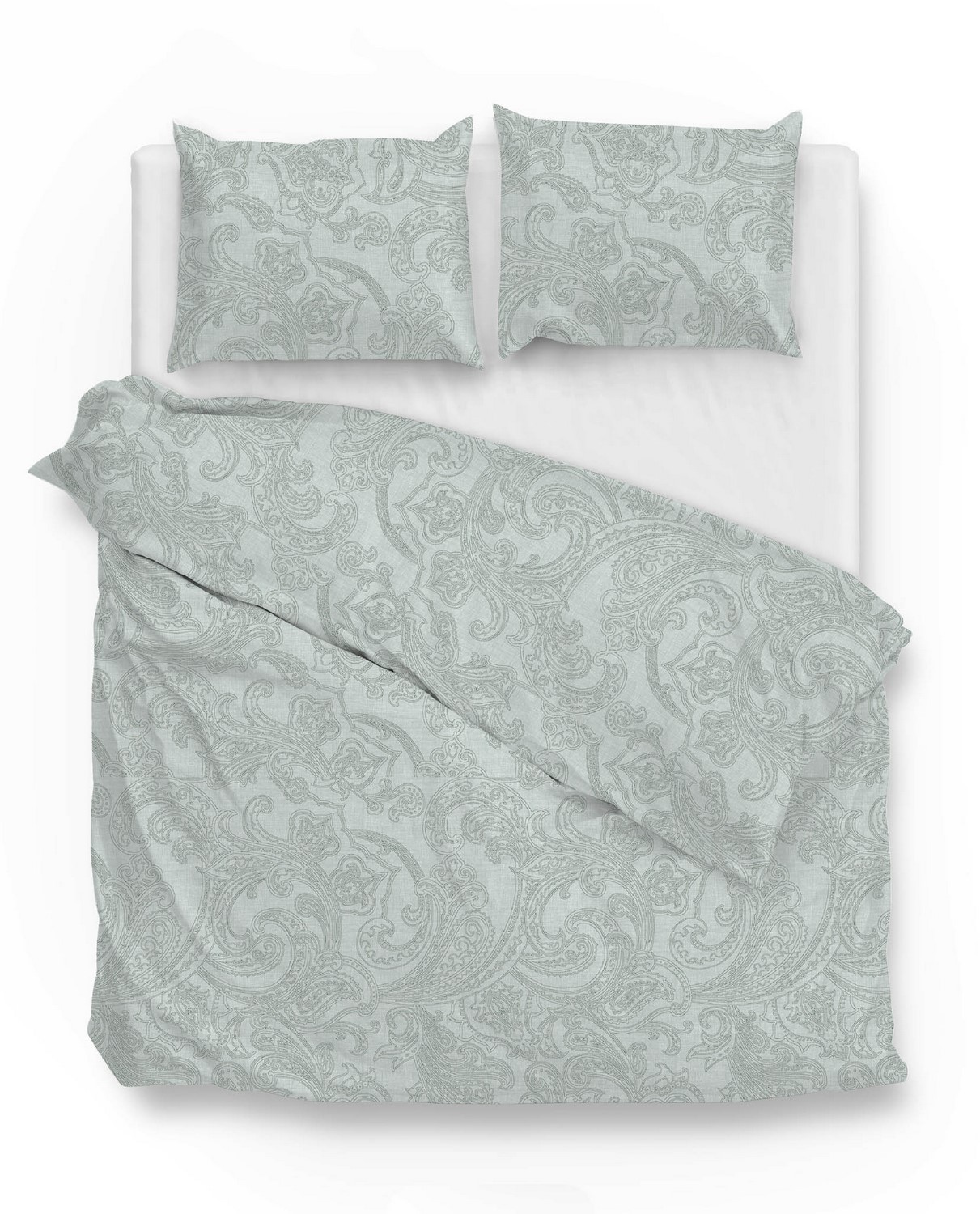 Zo Home Dekbedovertrek Katoen Paisley di Lino - mint green 240x200/220cm