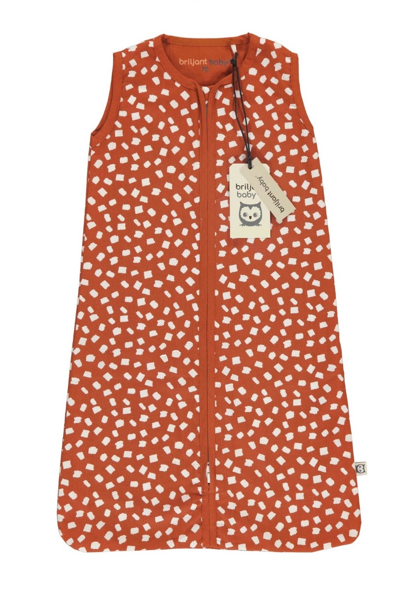Briljant Baby Winterslaapzak Katoen Flocks - picante 
