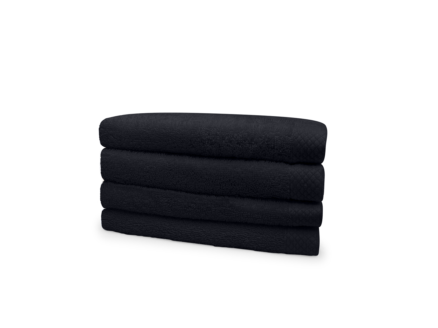 Eleganzzz Badstof Handdoek 100% Katoen 50x100cm - black - set van 4