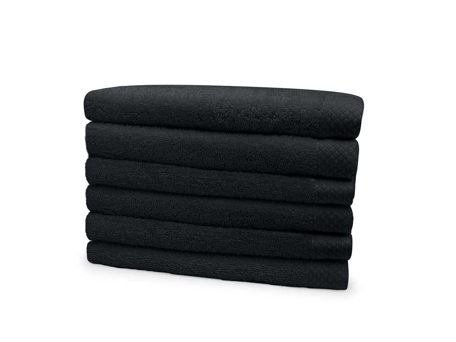 Eleganzzz Badstof Handdoek 100% Katoen 50x100cm - black - Set van 6